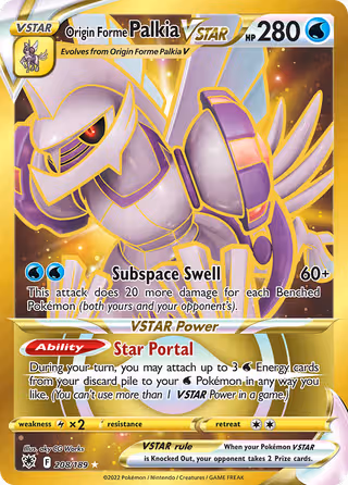 Origin Forme Palkia VSTAR 208/189 Pokemon card