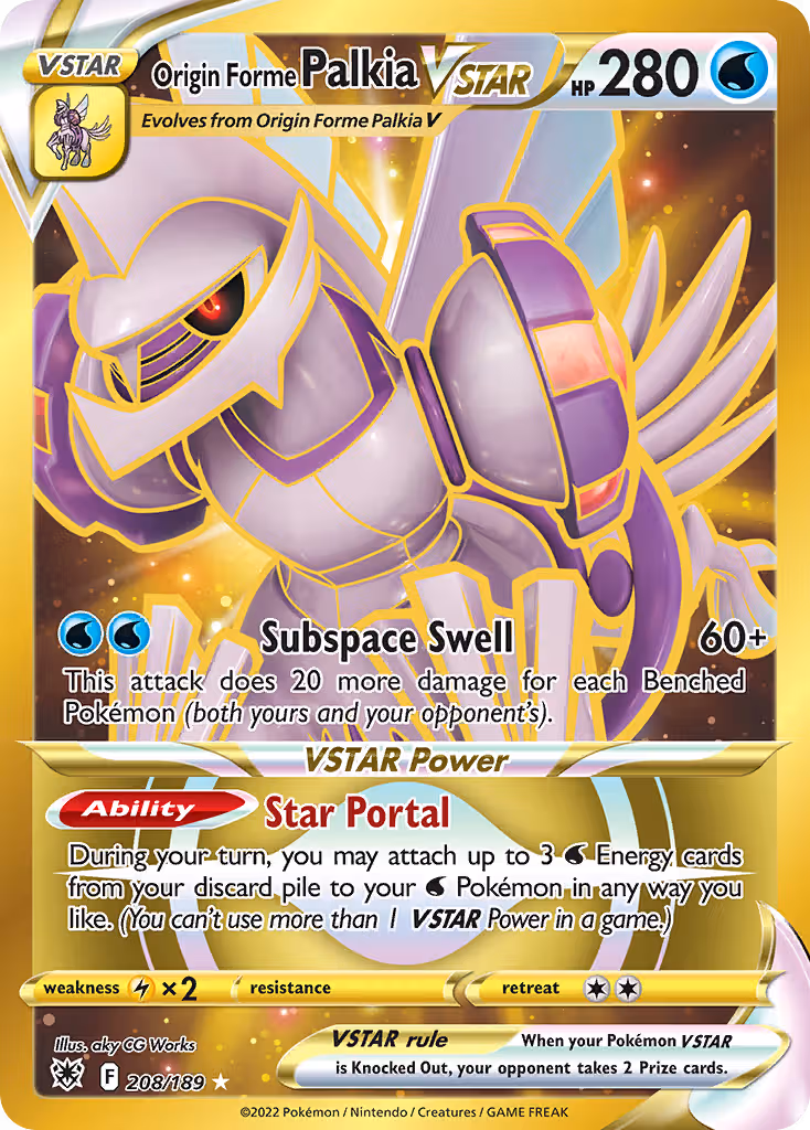 Origin Forme Palkia VSTAR 208/189 Pokemon card