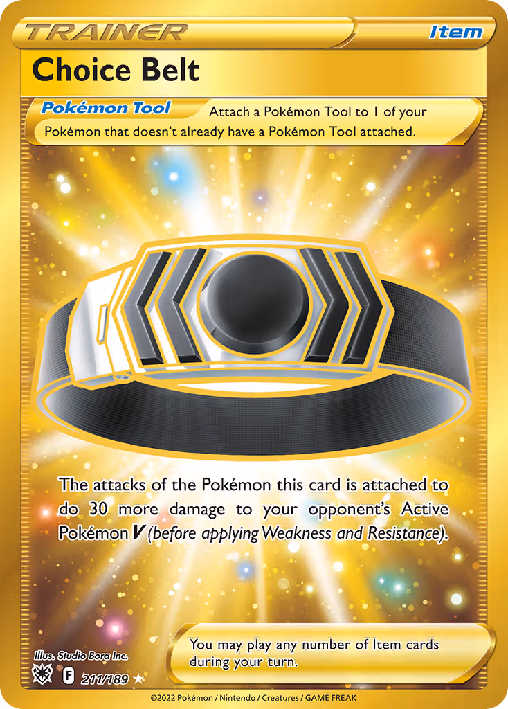 Choice Belt 211/189 Pokemon card