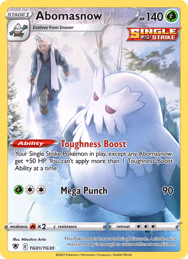 Abomasnow TG01 Pokemon card