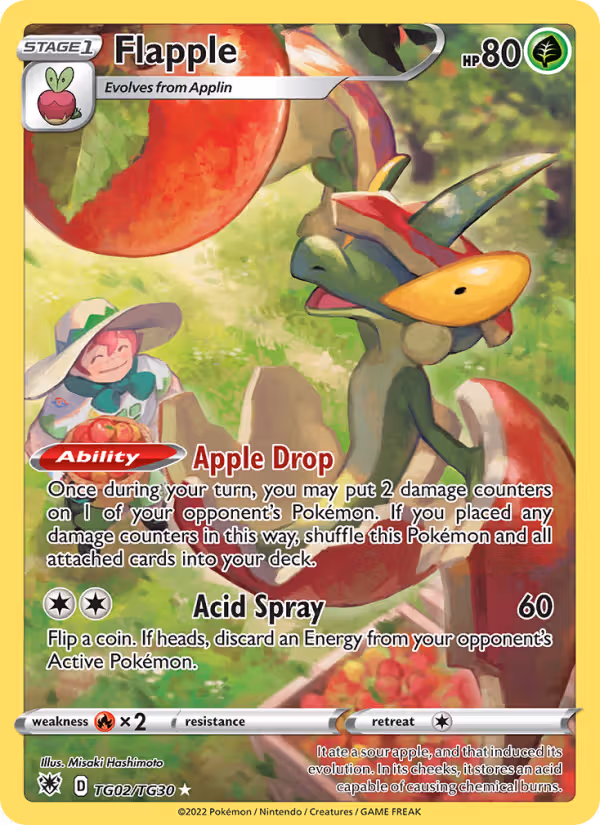 Flapple TG02 Pokemon card