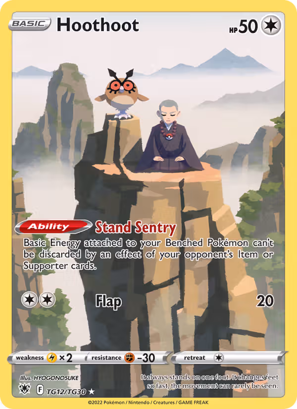 Hoothoot TG12 Pokemon card