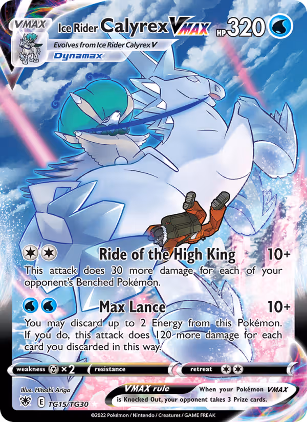 Ice Rider Calyrex VMAX TG15 Pokemon card