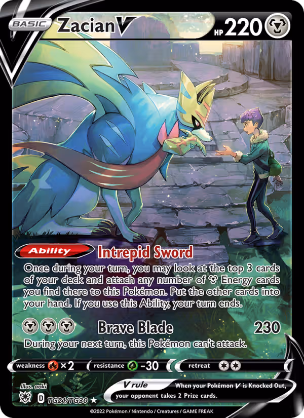 Zacian V TG21 Pokemon card