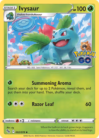 Ivysaur 2/78 Pokemon card