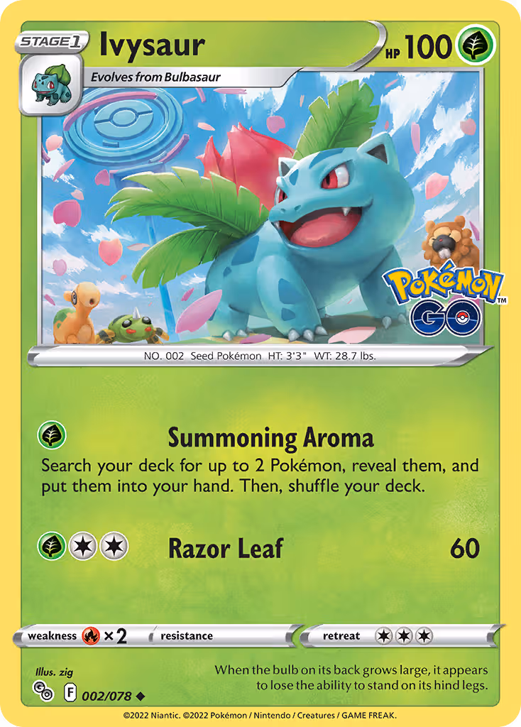 Ivysaur 2/78 Pokemon card
