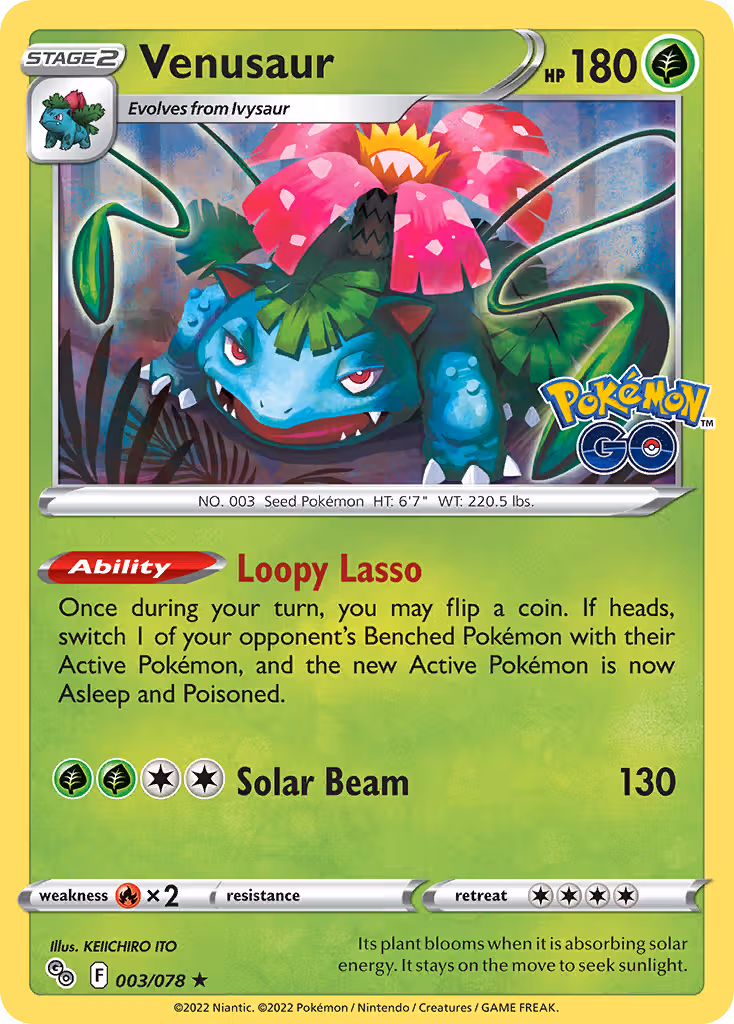 Venusaur 3/78 Pokemon card