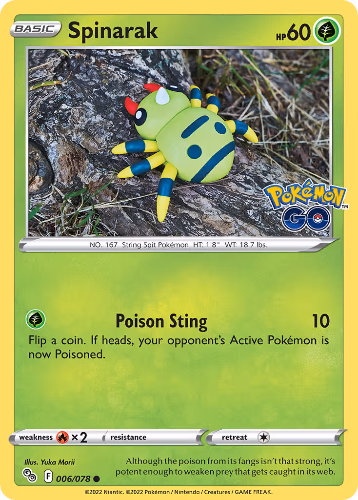 Spinarak 6/78 Pokemon card