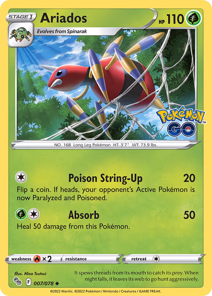 Ariados 7/78 Pokemon card