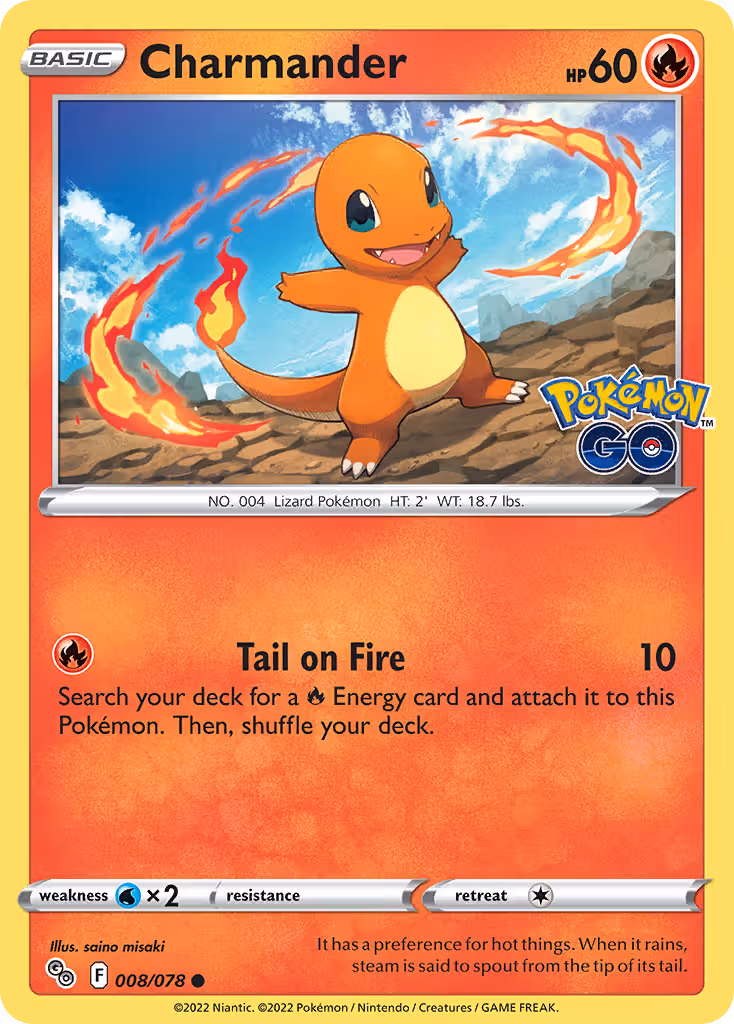 Charmander 8/78 Pokemon card