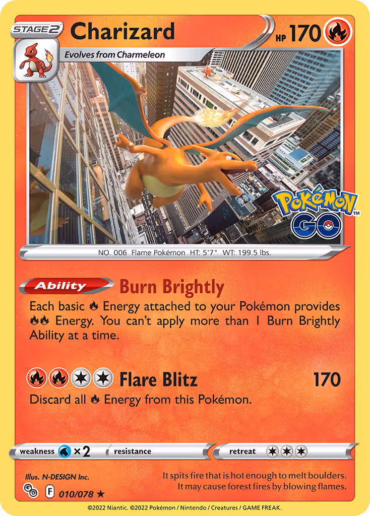 Charizard 10/78 Pokemon card