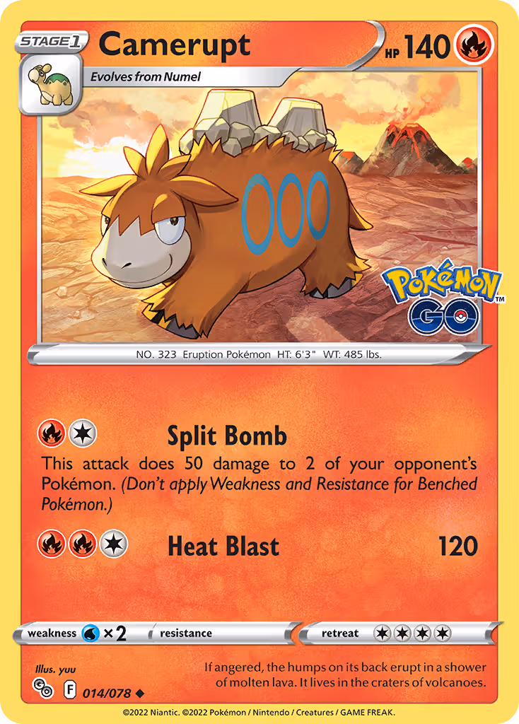 Camerupt 14/78 Pokemon card