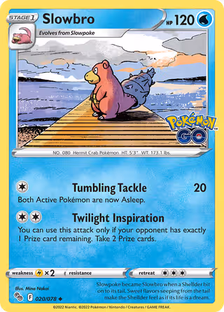 Slowbro 20/78 Pokemon card
