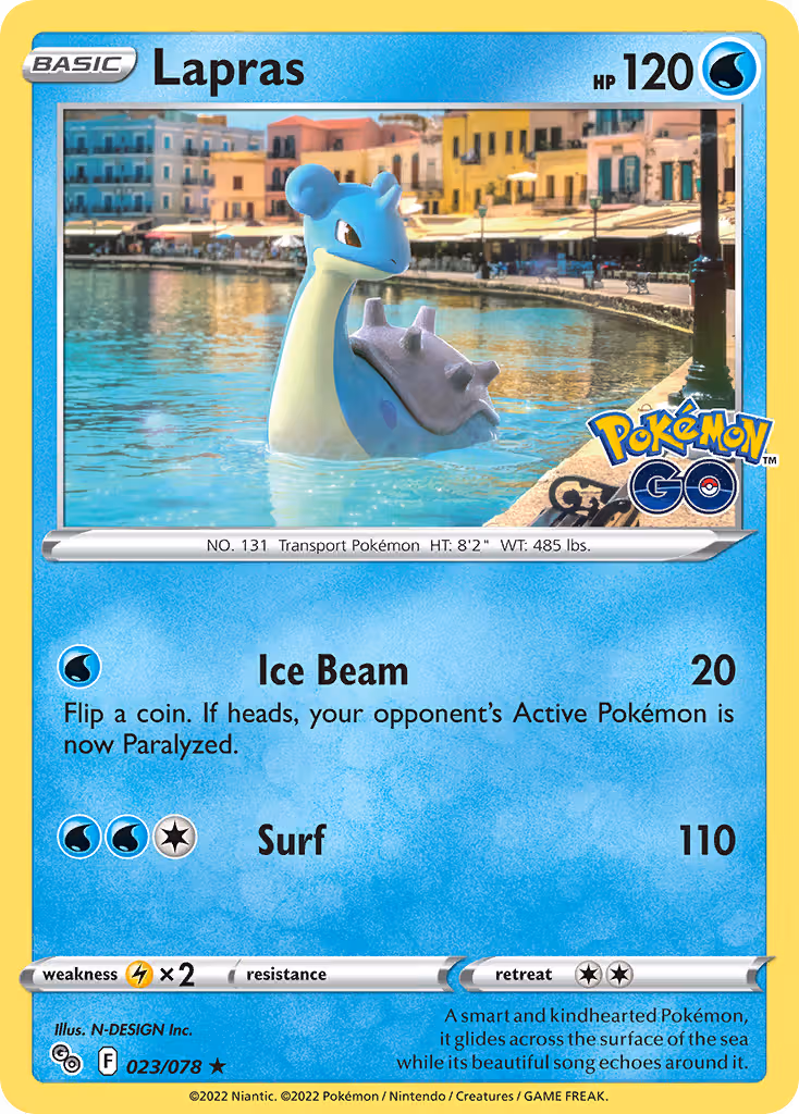 Lapras 23/78 Pokemon card