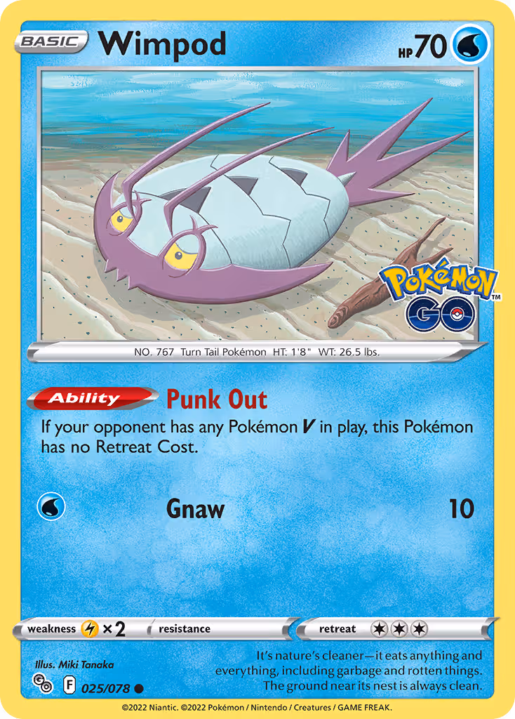 Wimpod 25/78 Pokemon card