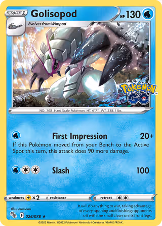 Golisopod 26/78 Pokemon card