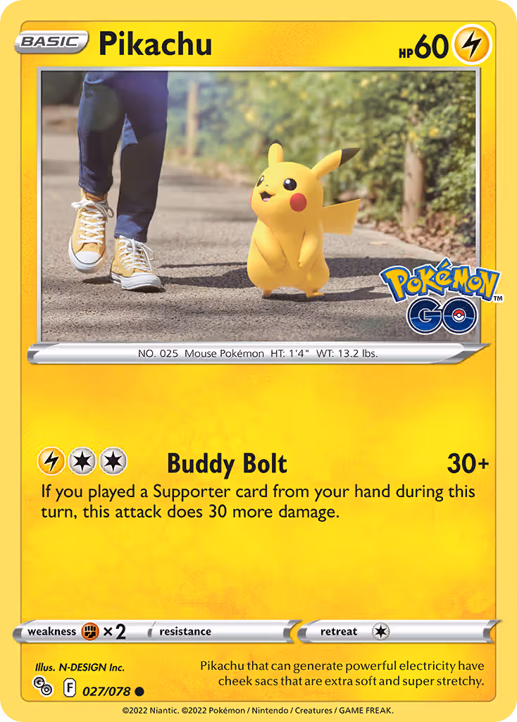 Pikachu 27/78 Pokemon card