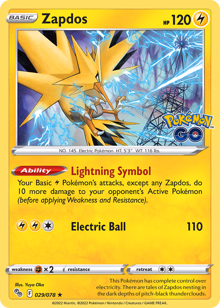Zapdos 29/78 Pokemon card