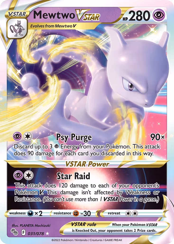 Mewtwo VSTAR 31/78 Pokemon card