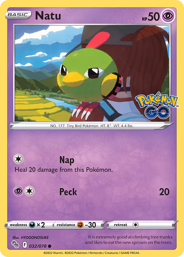 Natu 32/78 Pokemon card