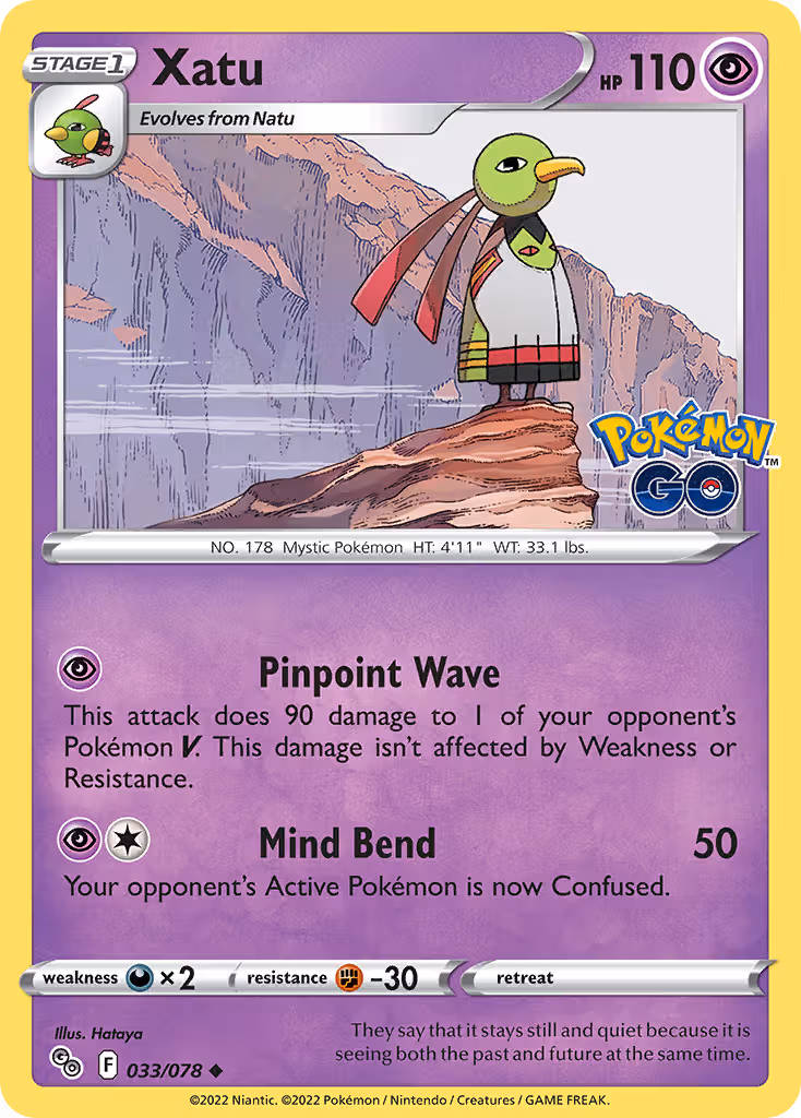 Xatu 33/78 Pokemon card