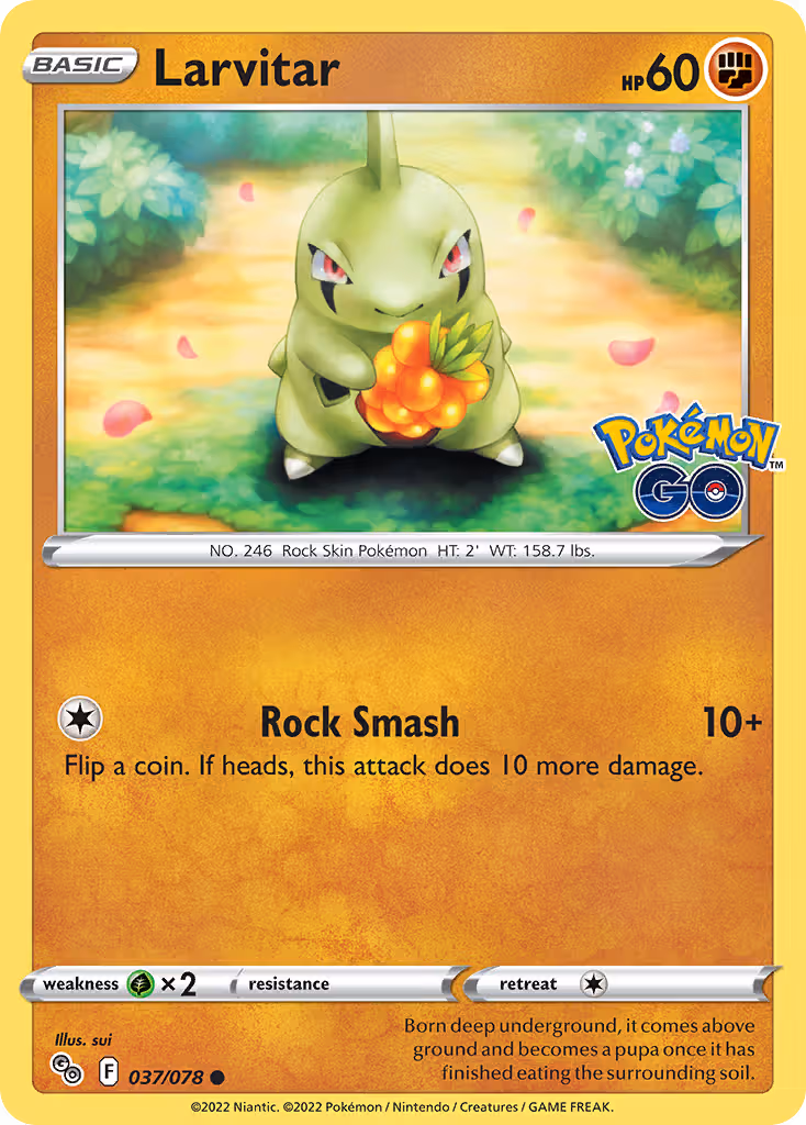 Larvitar 37/78 Pokemon card