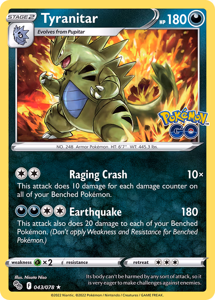 Tyranitar 43/78 Pokemon card