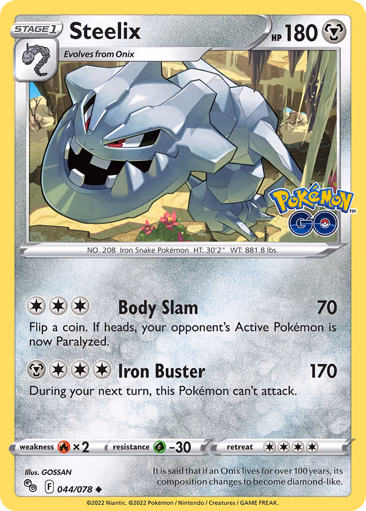 Steelix 44/78 Pokemon card