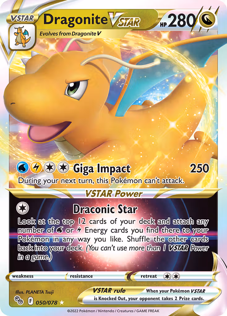 Dragonite VSTAR 50/78 Pokemon card