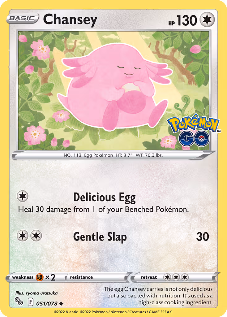 Chansey 51/78 Pokemon card