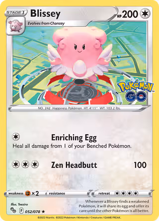 Blissey 52/78 Pokemon card