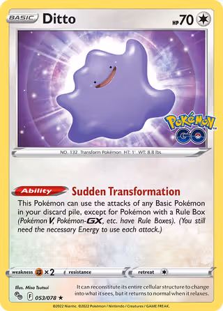 Ditto 53/78 Pokemon card