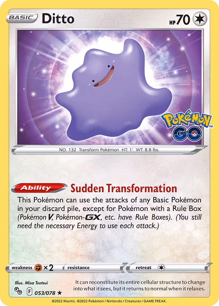 Ditto 53/78 Pokemon card
