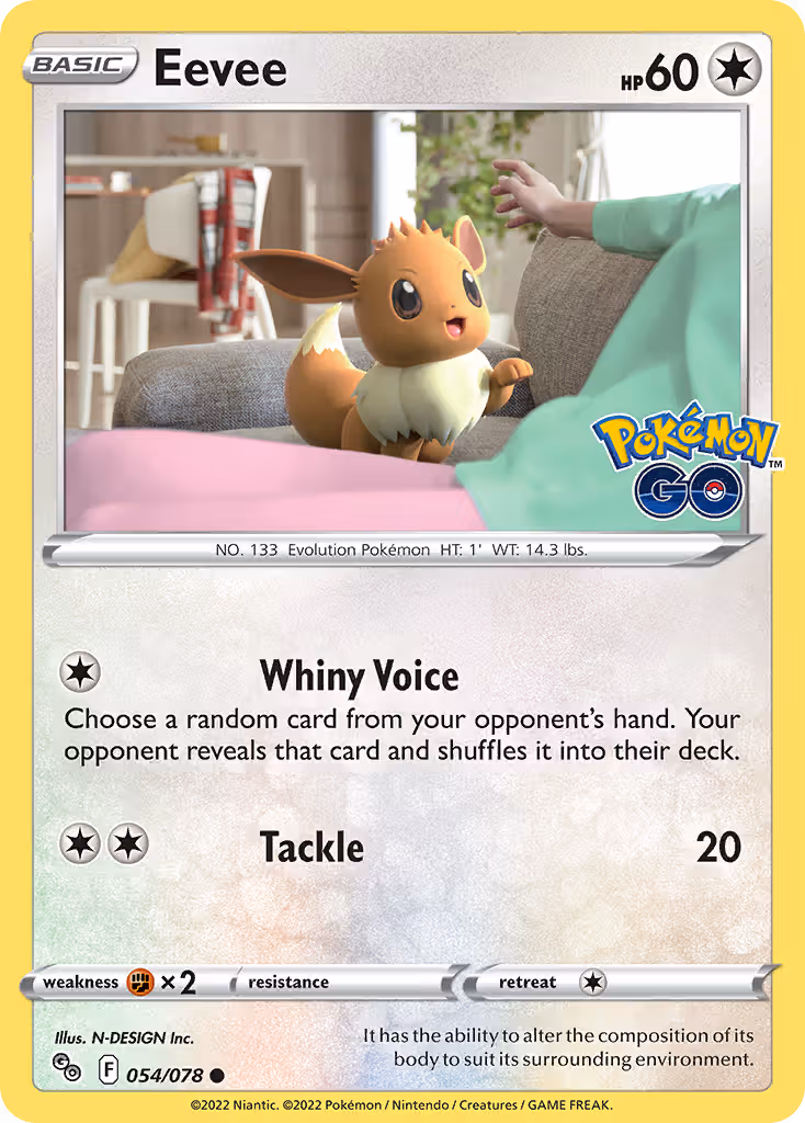 Eevee 54/78 Pokemon card