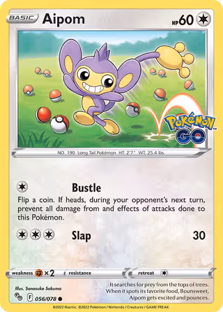 Aipom 56/78 Pokemon card
