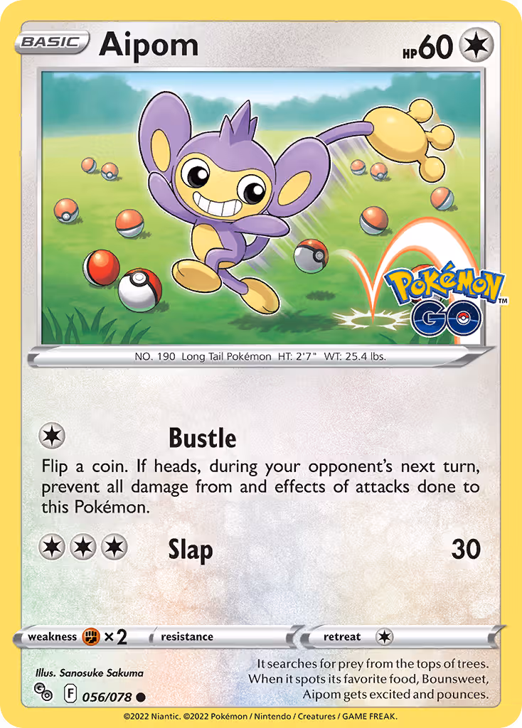 Aipom 56/78 Pokemon card