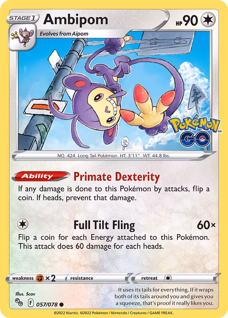 Ambipom 57/78 Pokemon card
