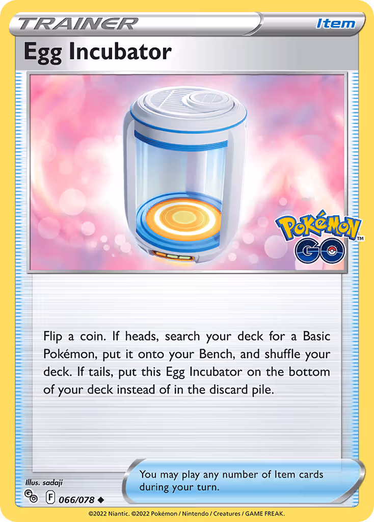 Egg Incubator 66/78 Pokemon card