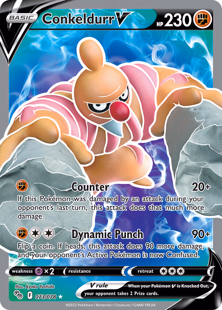 Conkeldurr V 73/78 Pokemon card