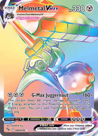 Melmetal VMAX 80/78 Pokemon card