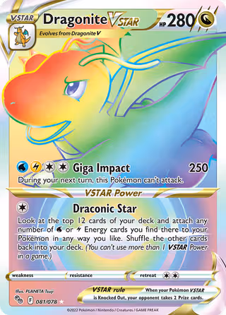 Dragonite VSTAR 81/78 Pokemon card
