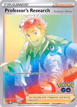 Professor's Research 84/78 Pokemon card