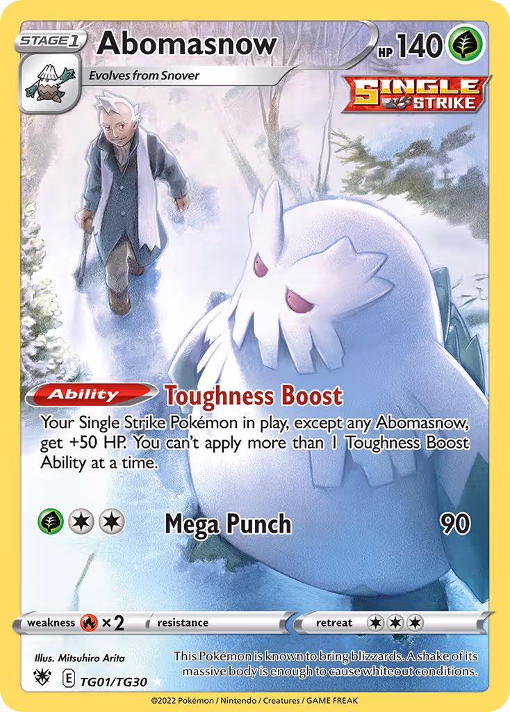 Abomasnow TG01 Pokemon card