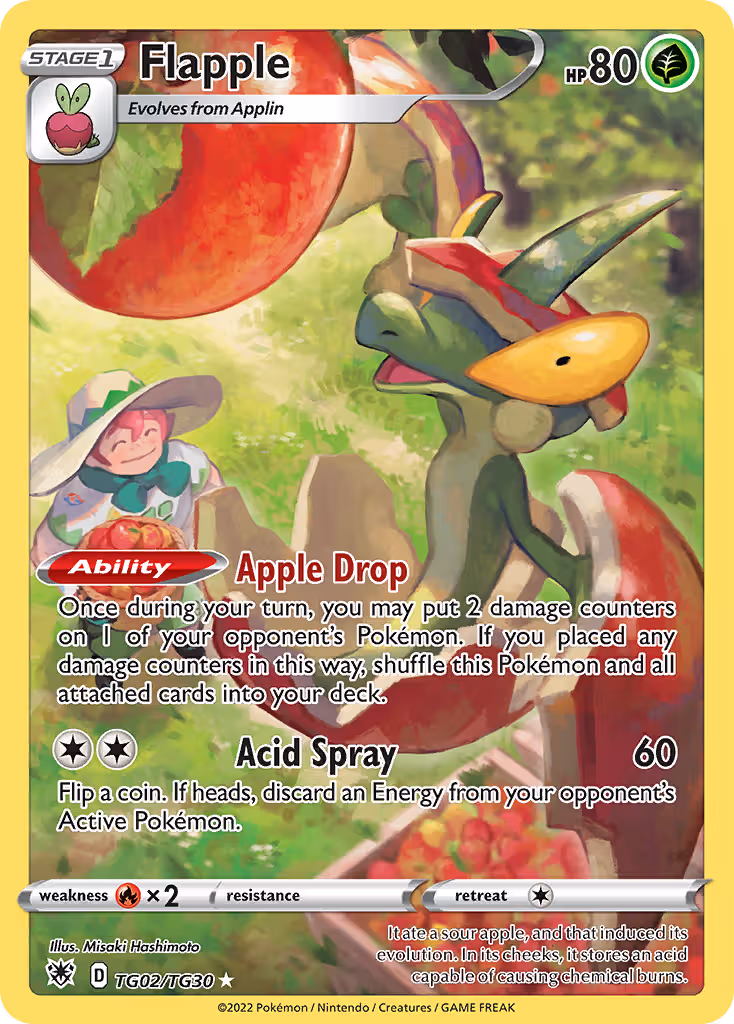 Flapple TG02 Pokemon card