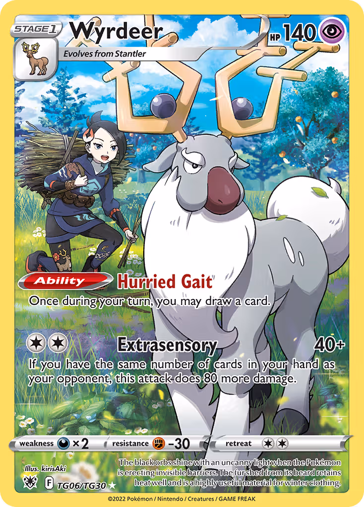 Wyrdeer TG06 Pokemon card