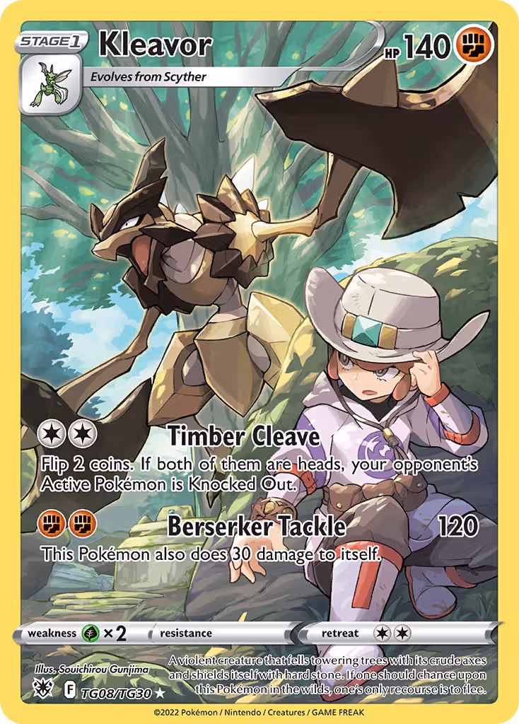 Kleavor TG08 Pokemon card