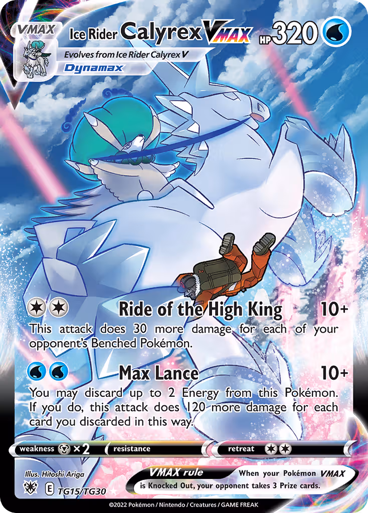 Ice Rider Calyrex VMAX TG15 Pokemon card
