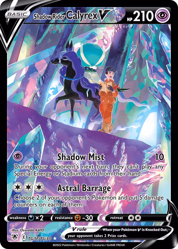 Shadow Rider Calyrex V TG17 Pokemon card