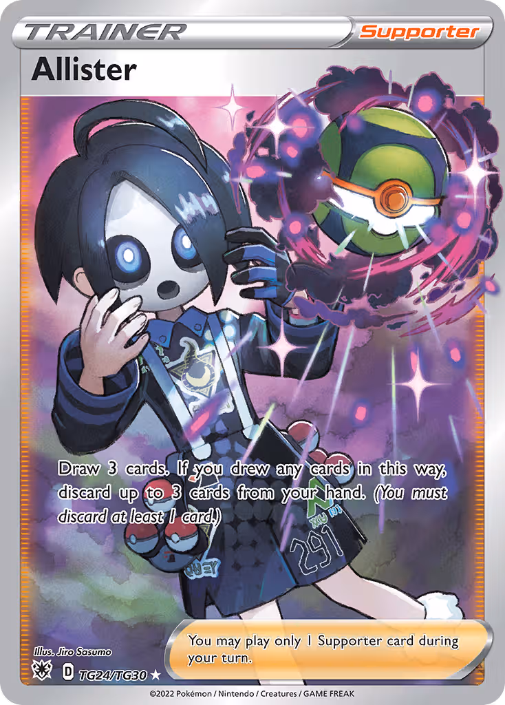 Allister TG24 Pokemon card