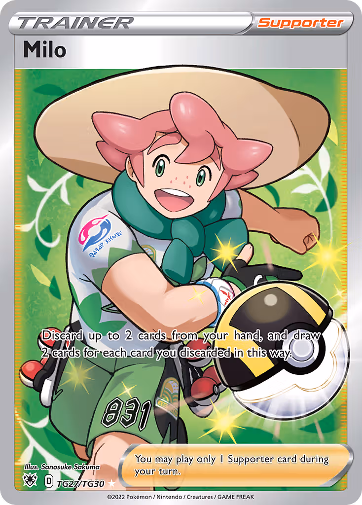 Milo TG27 Pokemon card